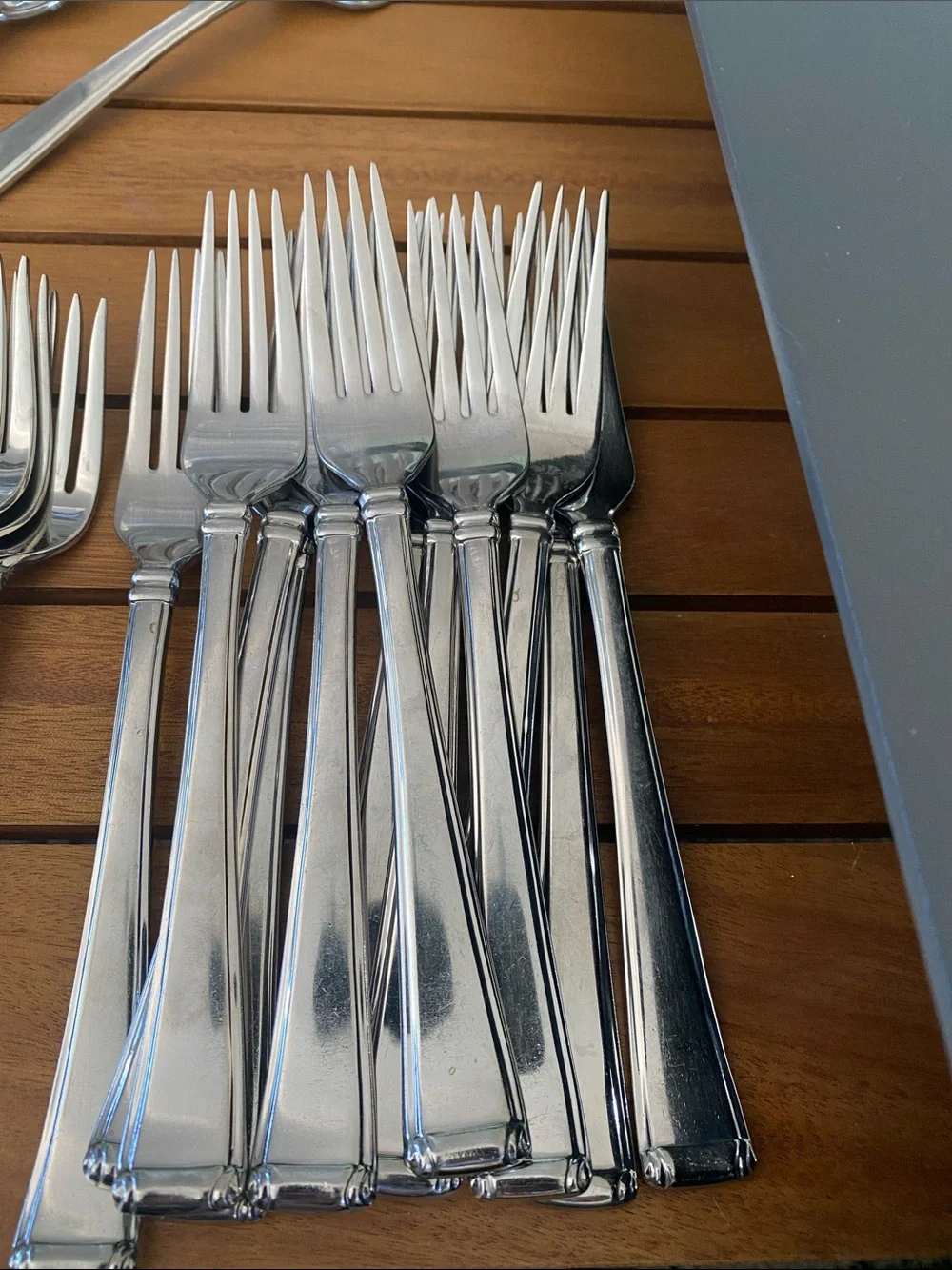 Gorham Polished Silver Stainless Steel Flatware Set
